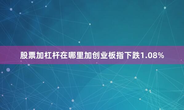 股票加杠杆在哪里加创业板指下跌1.08%