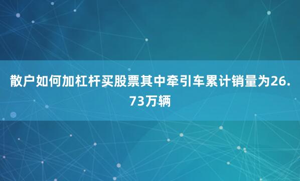 散户如何加杠杆买股票其中牵引车累计销量为26.73万辆